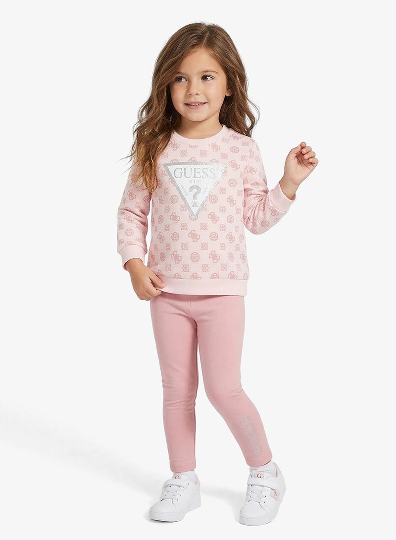GUESS Kids Crew Neck Top And Leggings Sets - Image 1