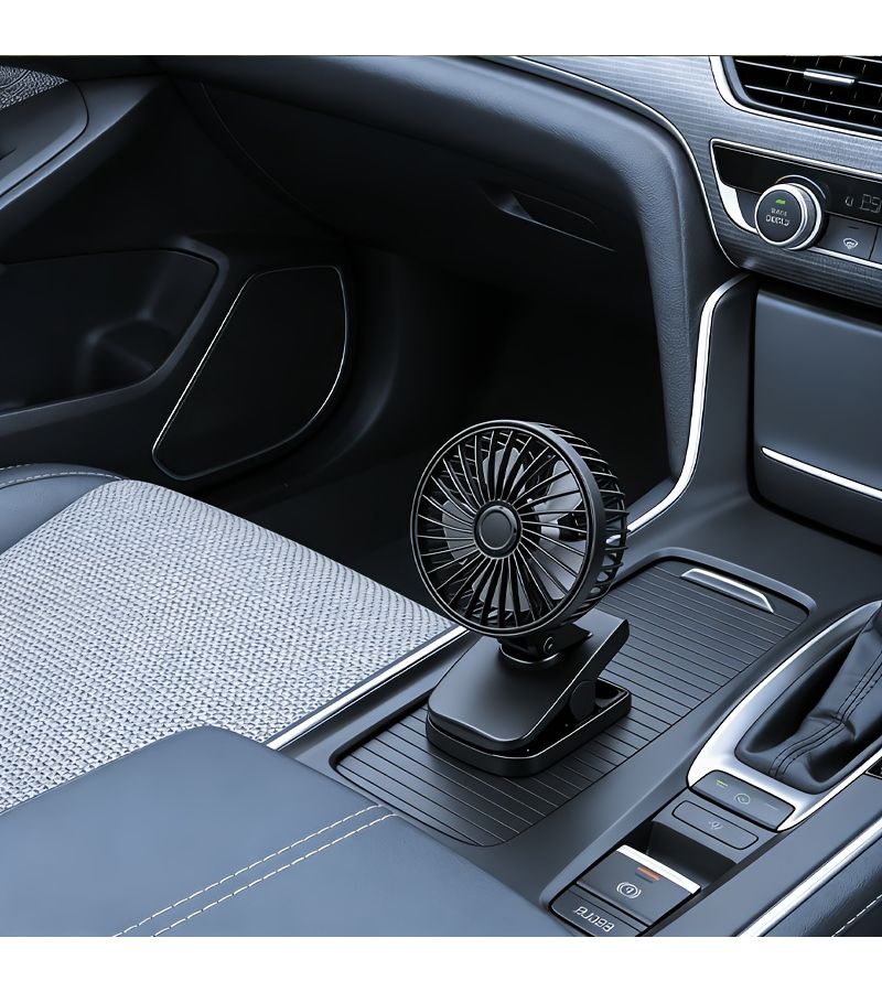 720 Degree Adjustable USB Clip On Fan Portable For Outdoor Use Black - Image 4