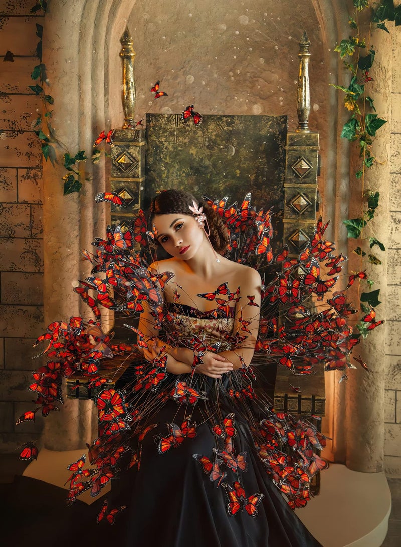 SYOSI Fairy Wing Ear Cuffs for Women, Handmade Butterfly Wing Earrings Pearls and Tassel Handmade Earrings Dragonfly Wings Pearls Jewelry Elegant Tassel Earrings Stylish Fairy Wing Ear Cuffs for Women Girls - Image 3