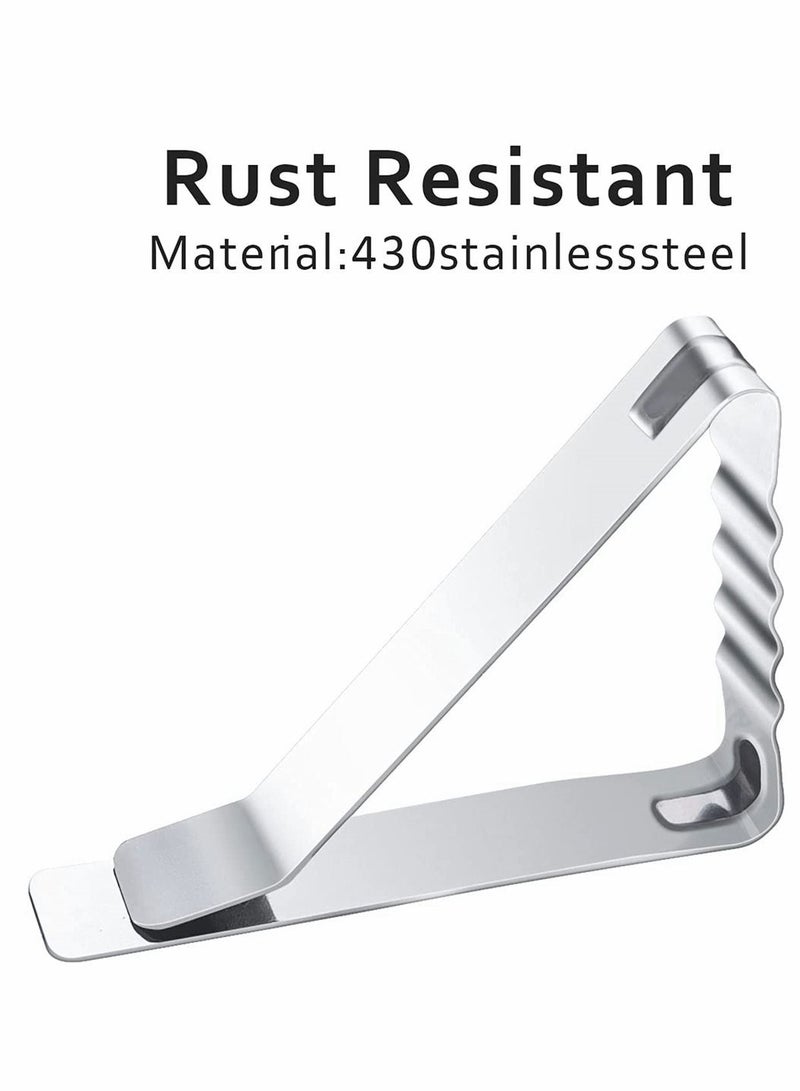 Tablecloth Holders Clip, ELECDON Flexible Picnic Table Clips, Stainless Steel Table Cloth Cover Clamps, Heavy Duty Table Cloth Holders Ideal for Restaurant Weddings Graduation Party ( 6 Pack ) - Image 4