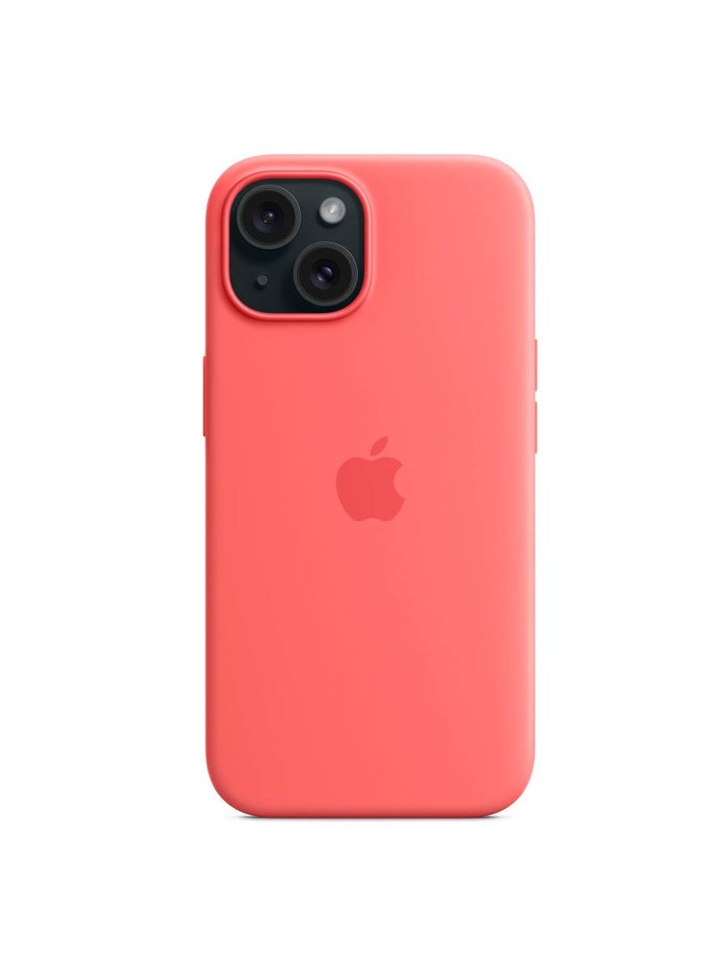 جينيكست غطاء هاتف iPhone 15 Plus رفيع من السيليكون السائل واقٍ مقاوم للصدمات ومضاد للخدش مصنوع من الألياف الدقيقة باللون الأحمر - Image 1