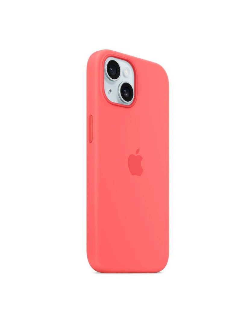 جينيكست غطاء هاتف iPhone 15 Plus رفيع من السيليكون السائل واقٍ مقاوم للصدمات ومضاد للخدش مصنوع من الألياف الدقيقة باللون الأحمر - Image 2