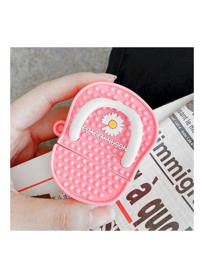 Daisy Couple Slipper Shape Earphone Protective Case For AirPods Pro Pink/White - Image 2