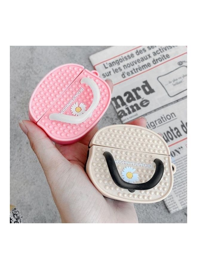 Daisy Couple Slipper Shape Earphone Protective Case For AirPods Pro Pink/White - Image 4