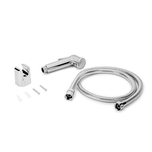 Orvos Health Faucet, Thick Styled, ABS Outer Body with Brass Pin Inside, with 1 to 1.2 Meter Extendable SS 304 Shower Hose and Wall Hook, Jet Spray for high end Luxury Toilets - Image 2