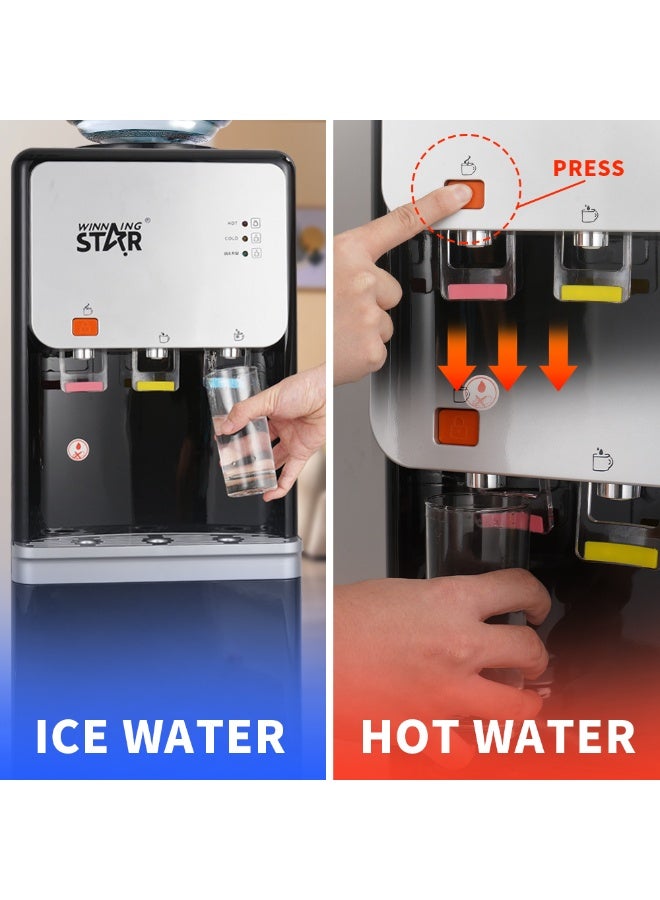 Winning Star Bottom Loading Electric Water Dispenser, Instant Hot, Cold & Ambient Water | Space-Saving Vertical Design for Home or Office (ST-6506-HS) - Image 3