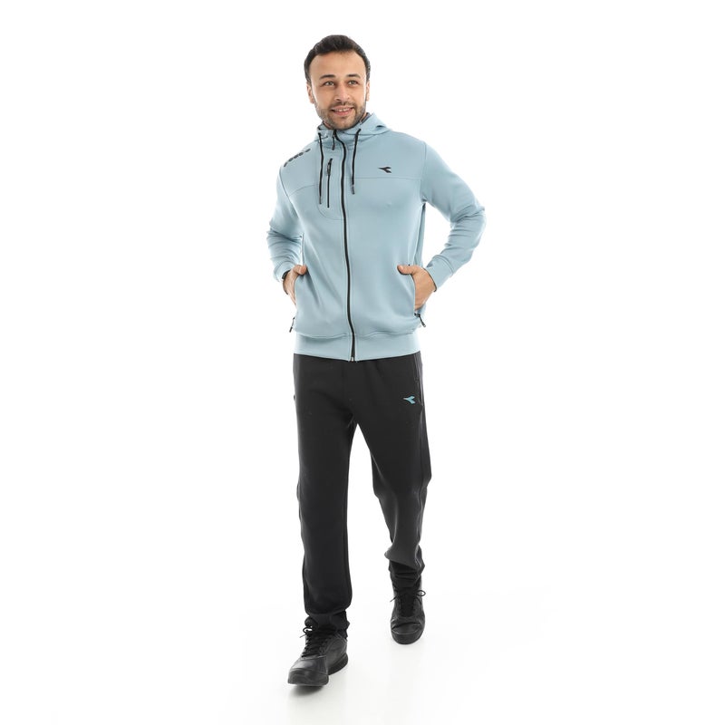 Diadora Men Sport Hoodie Training Suit - BlueSky Size: L
