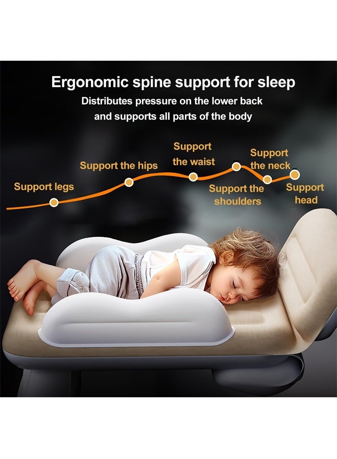 Inflatable Airplane Bed for Toddler, Car Air Mattress Back Seat, Inflatable Airplane Baby Travel Bed, Kids Airplane Bed with Pump, Storage Bag and Harness  - Image 4