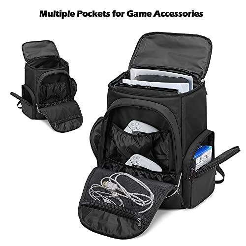 Trunab Gaming Console Backpack Compatible with Playstation 5 / PS5 Slim / PS4 / Xbox One, Travel Carrying Bag with Multiple Pockets for 15.6” Laptop and Gaming Accessories - Image 2