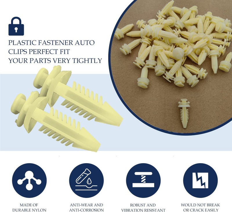 TOPCNOEM 30PCS Door Trim Panel Retainers Clips Compatible with GM SUV Pickup Truck Chevy 15545202 - Image 3