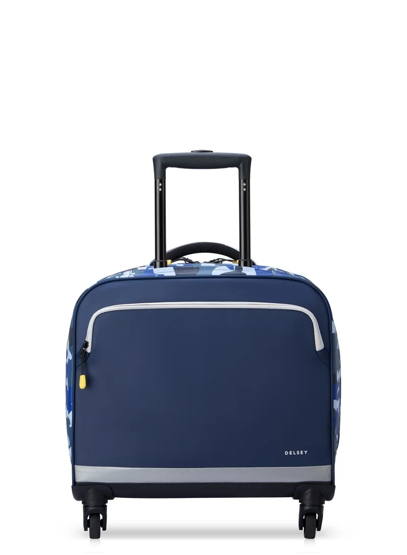 DELSEY Paris BTS 2023 4 Wheel Horizontal Schoolbag - 15.6" Camo Blue - 00338945222