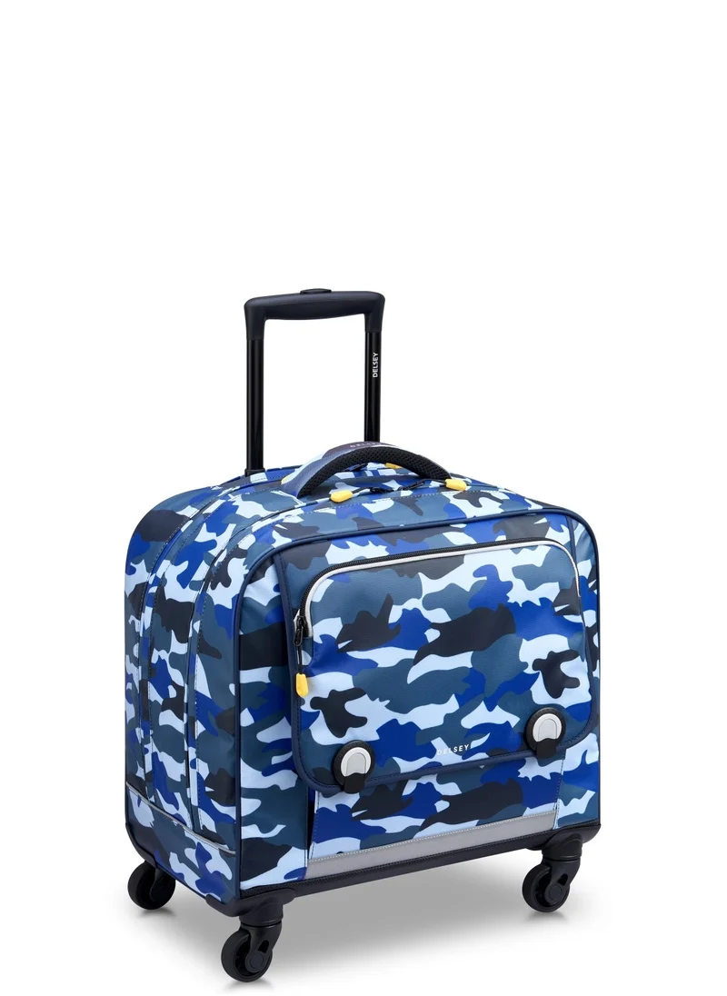 DELSEY Paris BTS 2023 4 Wheel Horizontal Schoolbag - 15.6" Camo Blue - 00338945222