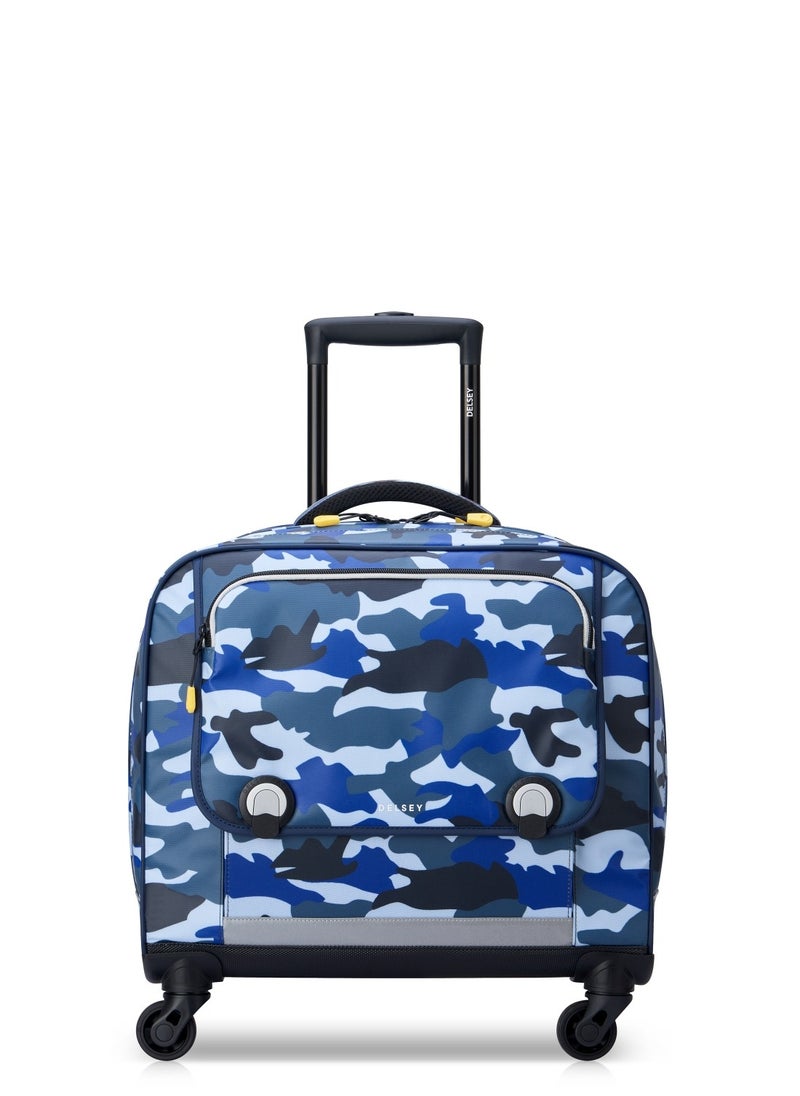 DELSEY Paris - BTS 2023 4 Wheel Horizontal Schoolbag - 15.6" Camo Blue - 00338945222 - Image 1