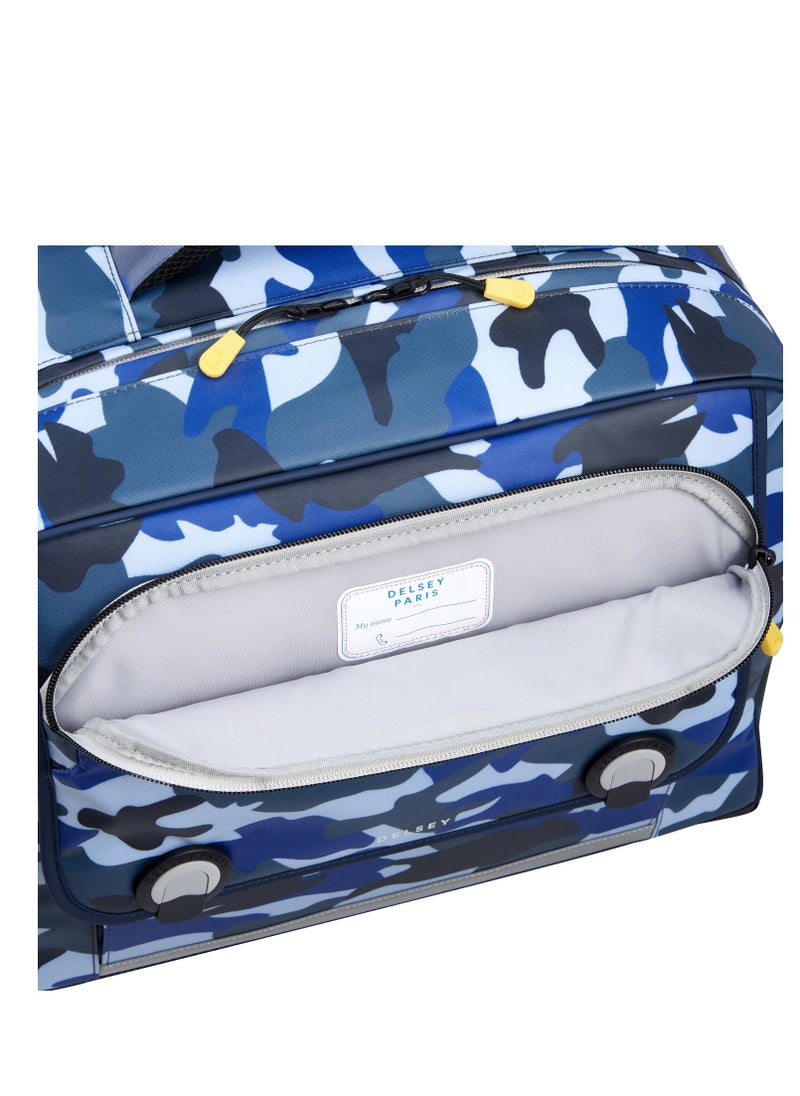 DELSEY Paris - BTS 2023 4 Wheel Horizontal Schoolbag - 15.6" Camo Blue - 00338945222 - Image 1