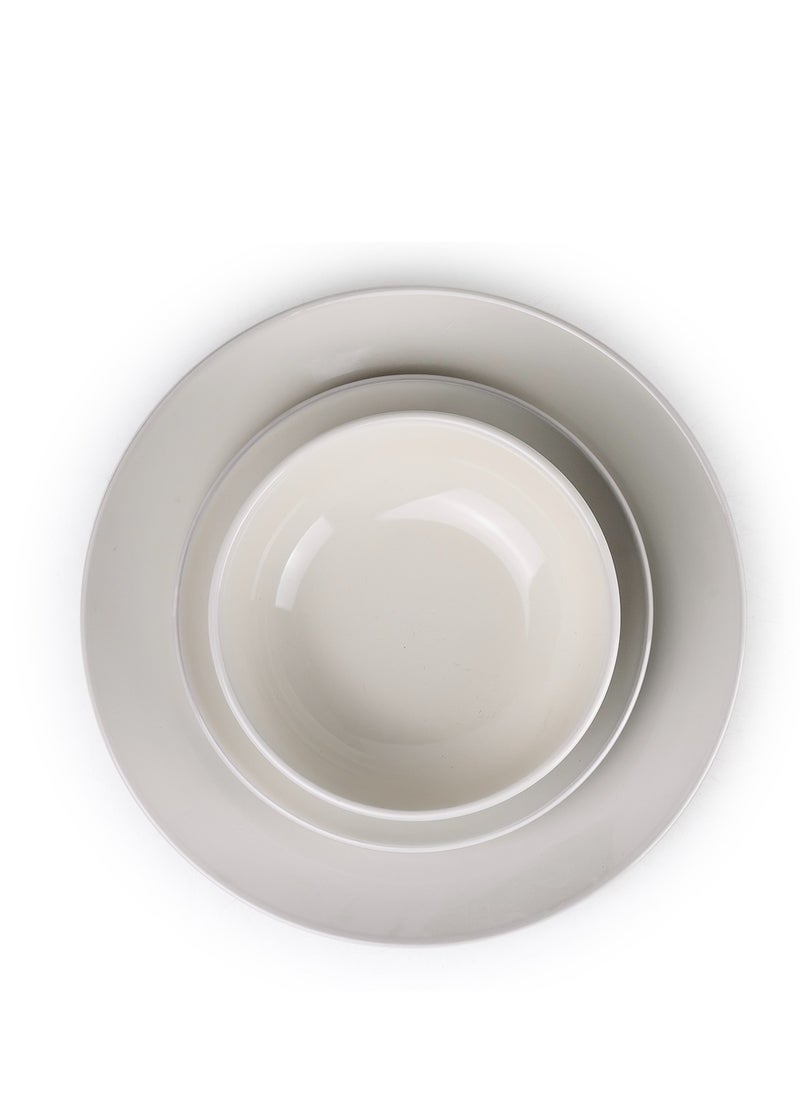 Cuisine Art - Cuisine Art HALA 12-Piece Stoneware Dinner Set - Cream - Image 1