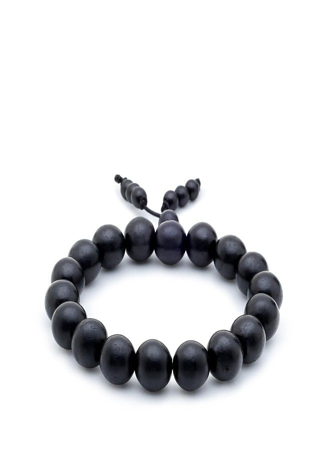 Divine Hindu Authentic Karungali Bracelet | Natural Ebony Wood Beads | Spiritual Healing, Meditation Use | For Men & Women | Bead Size-12MM - Image 1