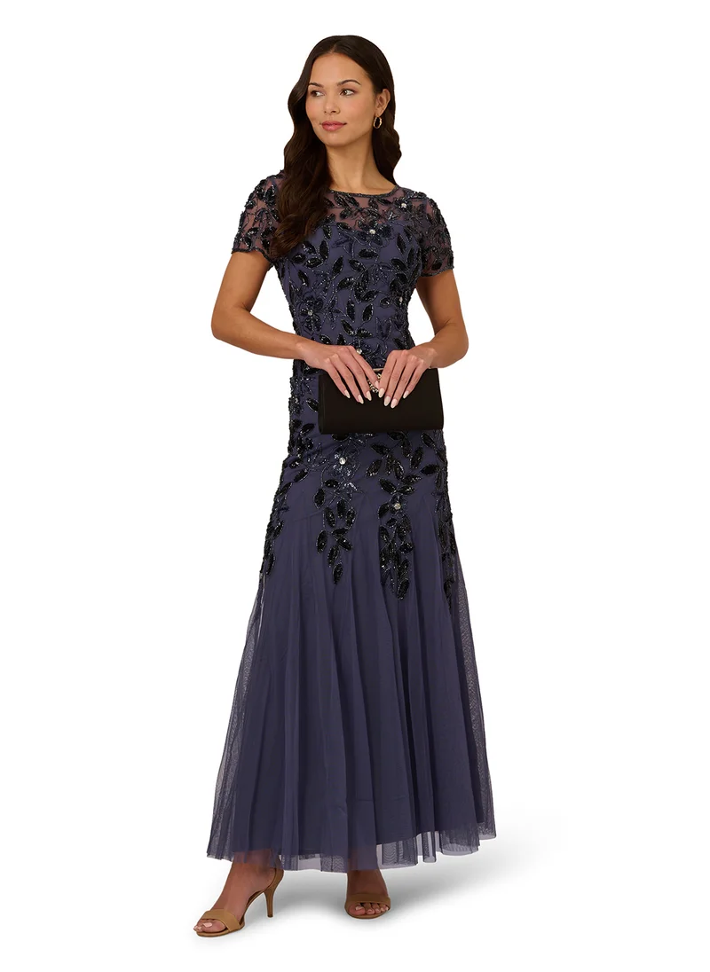 ادريانا بابيل Embellished Maxi Dress With Godets