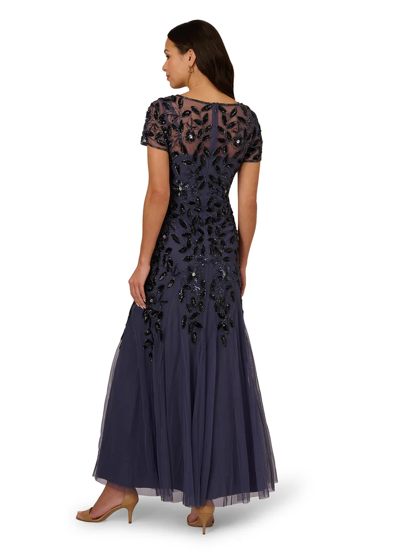 ادريانا بابيل Embellished Maxi Dress With Godets