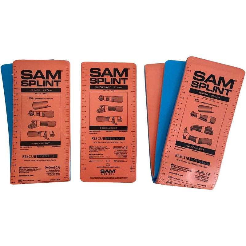 Rescue Essentials SAM SPLINT 3X COMBO PACK, 36", 18" AND 9"- ORANGE/BLUE - Image 1