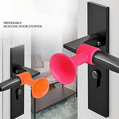 Voxmix Mini AntiCollision Silicone Door Stopper Door Handle Crash Pad Bumper Guard Rubber Stopper Wall Mute Crash Pad Silencer 5 X 2 CM 5 Pack Multicolor - Image 5