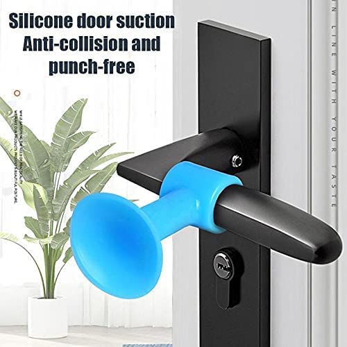 Voxmix Mini AntiCollision Silicone Door Stopper Door Handle Crash Pad Bumper Guard Rubber Stopper Wall Mute Crash Pad Silencer 5 X 2 CM 5 Pack Multicolor - Image 2