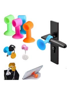 Voxmix Voxmix Mini AntiCollision Silicone Door Stopper Door Handle Crash Pad Bumper Guard Rubber Stopper Wall Mute Crash Pad Silencer 5 X 2 CM 5 Pack Multicolor  - Image 1