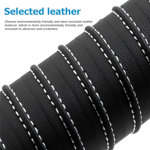 BESULEN 9.84FT(3M) Automobile Interior Trim Strip Leather Decorative Line, Car Interior DIY Flexible Gap Moulding Trim Sticker Door Air Outlet Dashboard Strips, for Vehicles SUV Truck RV (Black/Red) - Image 4