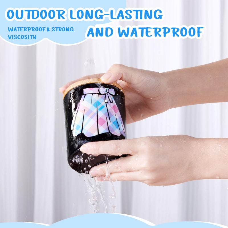 Tintnut Spring Plaids Permanent Vinyl - 10 Sheets 12"x10", Easter Plaid Patterned Permanent Adhesive Vinyl for Cutting Machine,Home Decor Self Sticker - Image 3