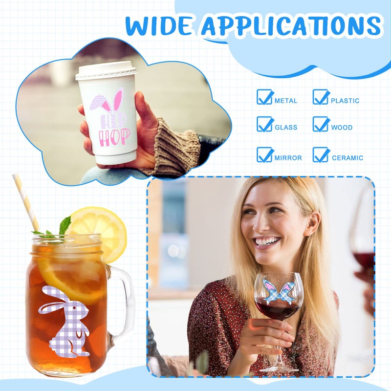 Tintnut Spring Plaids Permanent Vinyl - 10 Sheets 12"x10", Easter Plaid Patterned Permanent Adhesive Vinyl for Cutting Machine,Home Decor Self Sticker - Image 5