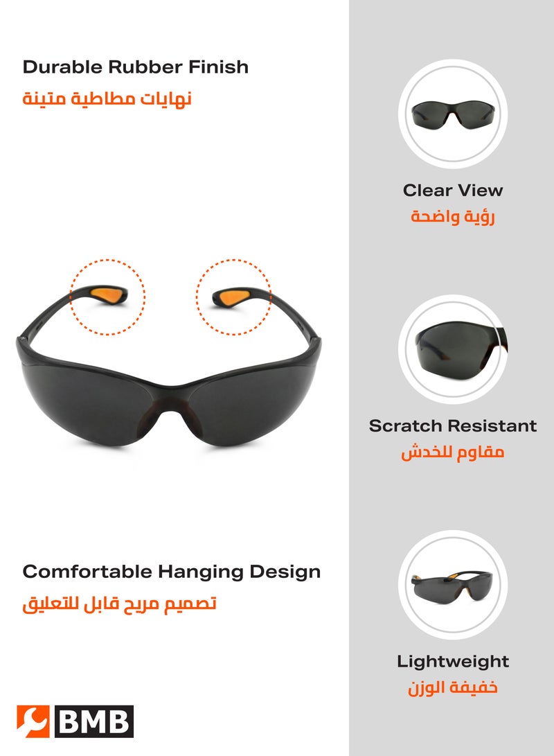 BMB tools Safety Glasses Black Color|Work Safety Equipment & Gear|Eye Protection|Goggles|Chemical Proof Lens|Safety Goggles |Anti Dust Lens|Lens Wrap Around  - Image 3