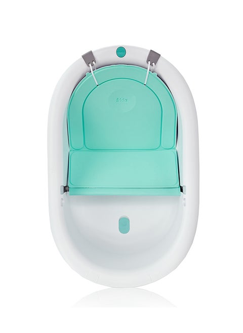 4-in-1 Grow-with-Me Bath Tub Transforms Infant Bathtub to Toddler Bath Seat with Backrest for Assisted Sitting in Tub, White