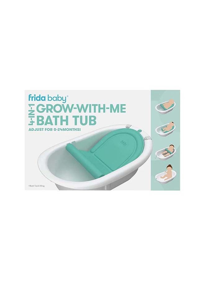 fridababy - 4-in-1 Grow-with-Me Bath Tub Transforms Infant Bathtub to Toddler Bath Seat with Backrest for Assisted Sitting in Tub, White - Image 1