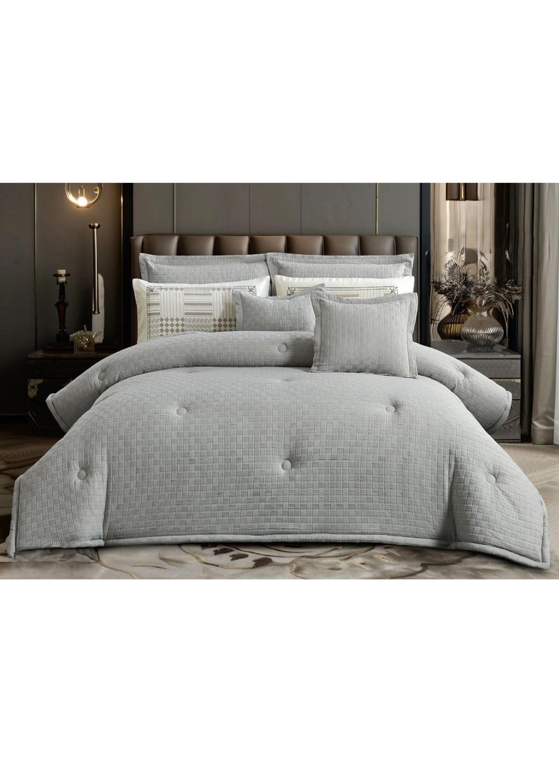 مارك طقم لحاف سرير نفر بتصميم منقوش من المايكروفايبر مقاس 170*220 سم - Image 1