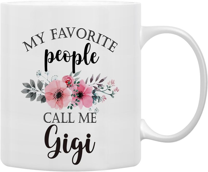 QASHWEY Gigi Mug Gigi Coffee Mug GigiGifts for Grandma Gifts for Gigis Grandma Mothers Day Mugs Tea Cup Gifts for GrandmaGigi My Favorite People Call Me GigiCoffee Cups Ceramic 11oz - Image 1