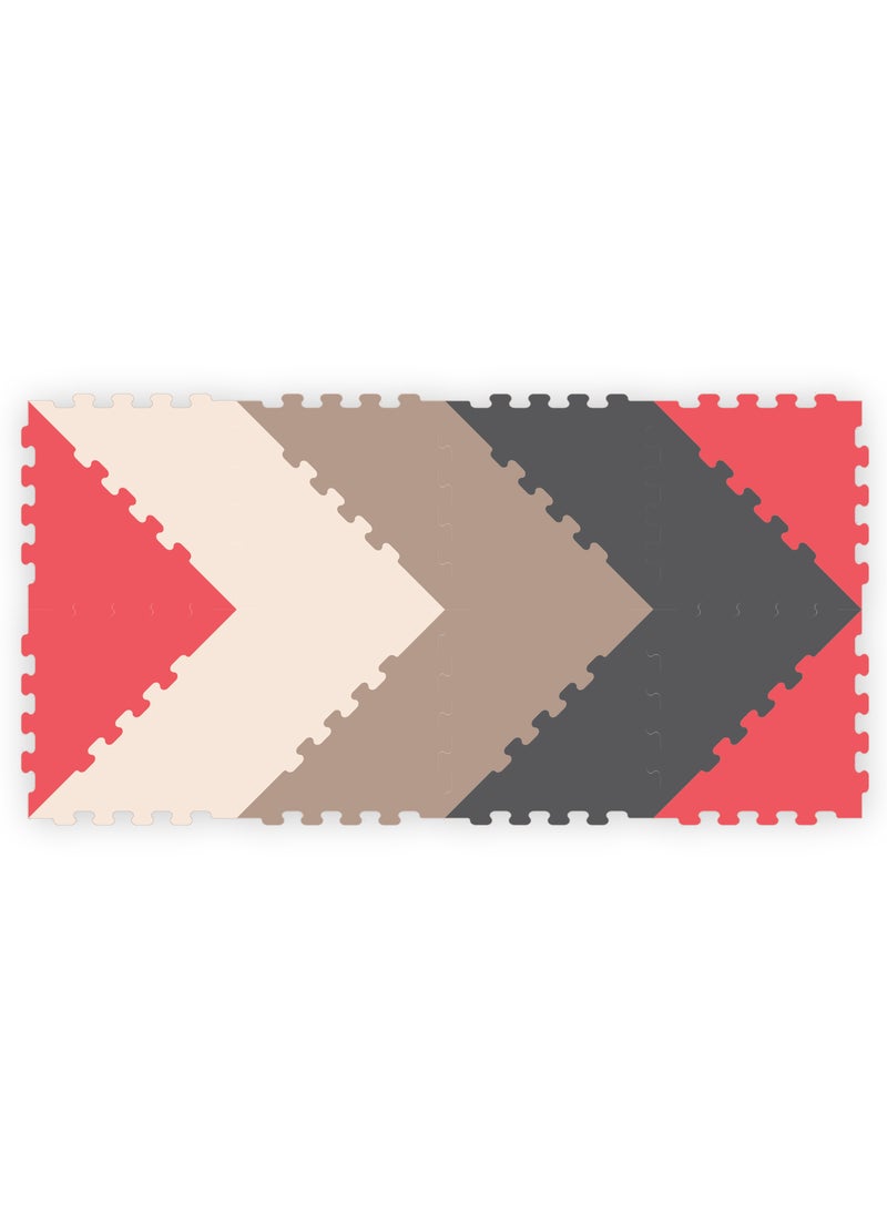 Sunta Sunta 4 Colours Triangle Puzzle Floor Mat - 16 pcs  - Image 1