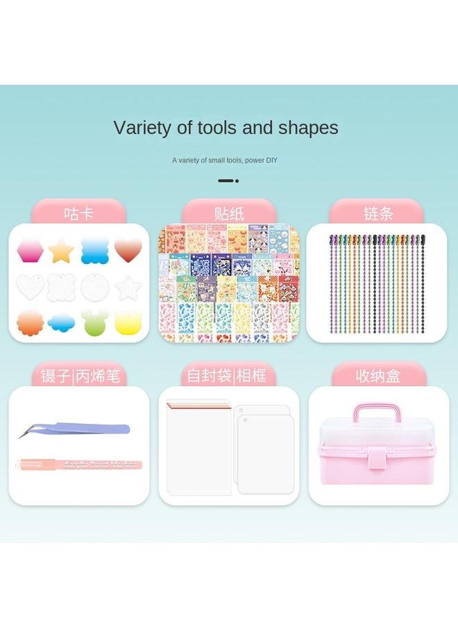 Bluejw Children's Free Matching DIY Hand Account Goo Card Sticker Paper Sticker Big Suit Goo Plate Card Full Set Of Materials Storage Box Toys  - Image 5