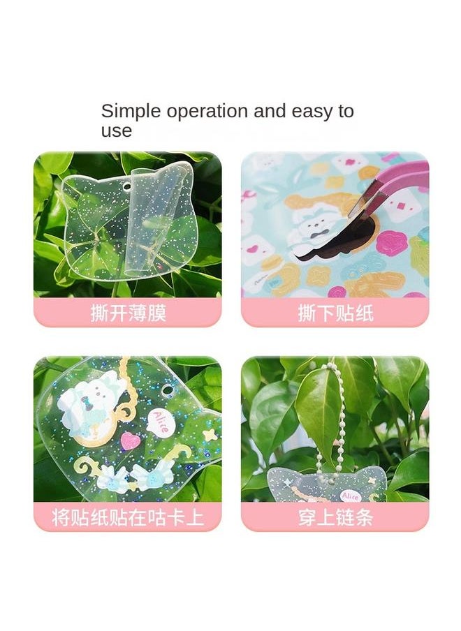Bluejw Children's Free Matching DIY Hand Account Goo Card Sticker Paper Sticker Big Suit Goo Plate Card Full Set Of Materials Storage Box Toys  - Image 4