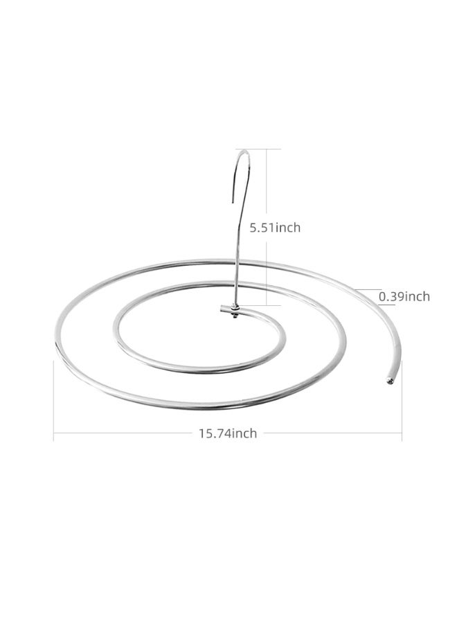HOMESTAR 2Pcs Round Spiral Bed Sheet Hangers , Extra Thick Stainless Steel Round Folding Drying Rack, Hanger Quilt, Balcony Storage Rack, Space Saving Laundry Helper For Blankets , Duvet Covers , Bedspread, Tablecloth,Sofa Cover, Shawl , Scarf , White, 40 cm - Image 2