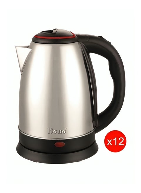 12x Stainless Steel Electric Kettle 1.5 L 1500 W Multicolour