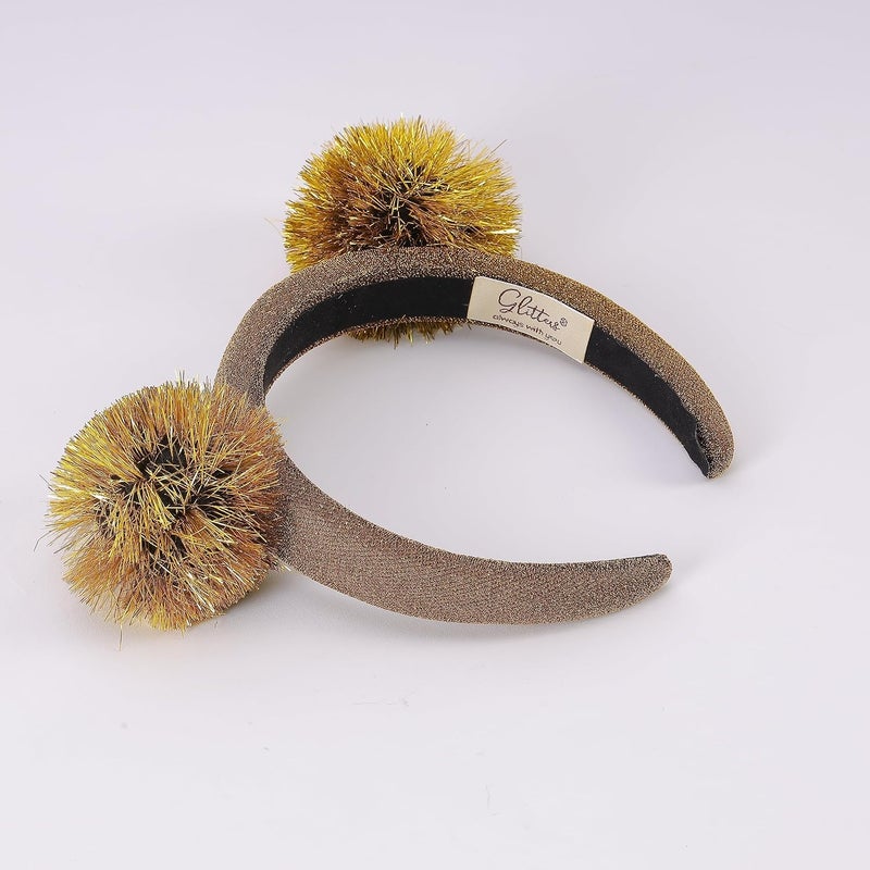 GLITTERS Trendy and Stylish Golden Glam Headband for Kids and Girls - Image 2