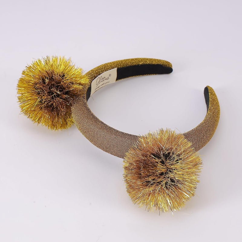 GLITTERS Trendy and Stylish Golden Glam Headband for Kids and Girls - Image 3