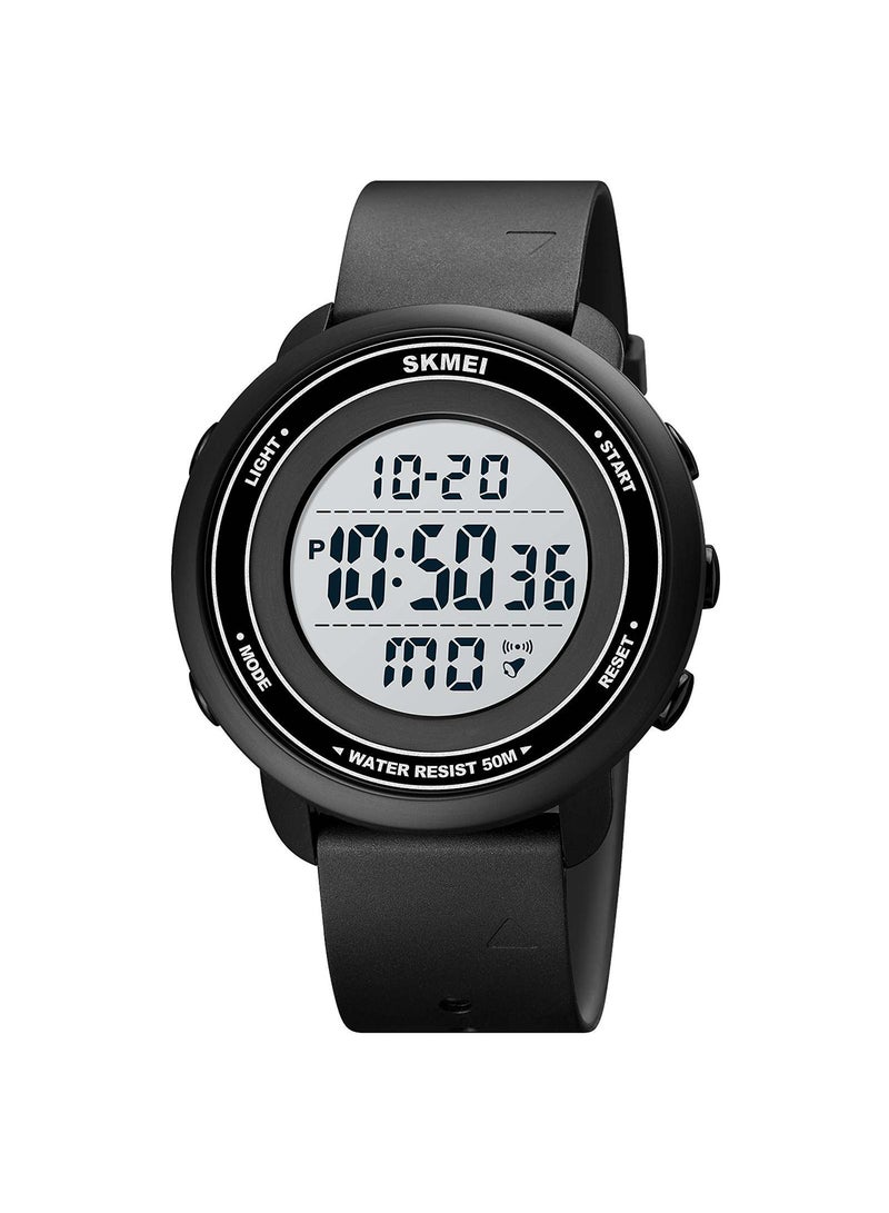 Men's Multifunction Count Down Chrono Sport  LED Light Display 6Bar Waterproof Digital WristWatch 6371BKWT - Image 1