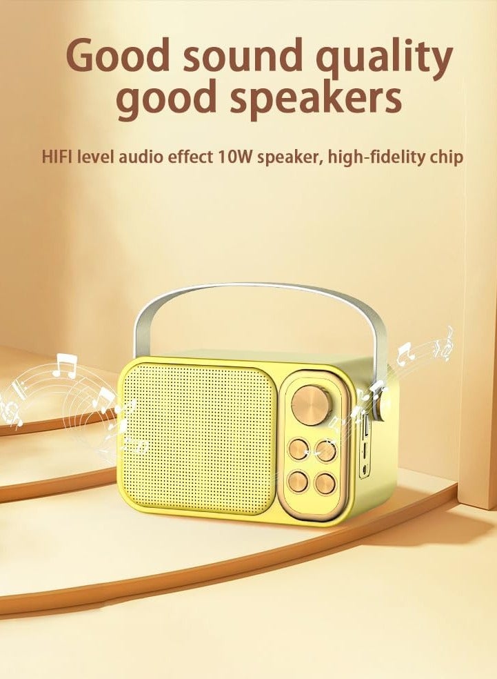 SU.YOSD Wireless Karaoke Speaker With Microphone YS-103 Gold - Image 2