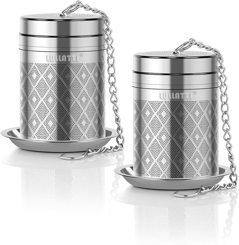 LULLATTI Tea Infusers for Loose Tea, 18/8 Stainless Steel Tea Strainer Set, Extra Fine Mesh Tea Steeper for Brew Tea, Spices & Seasoning - Image 1
