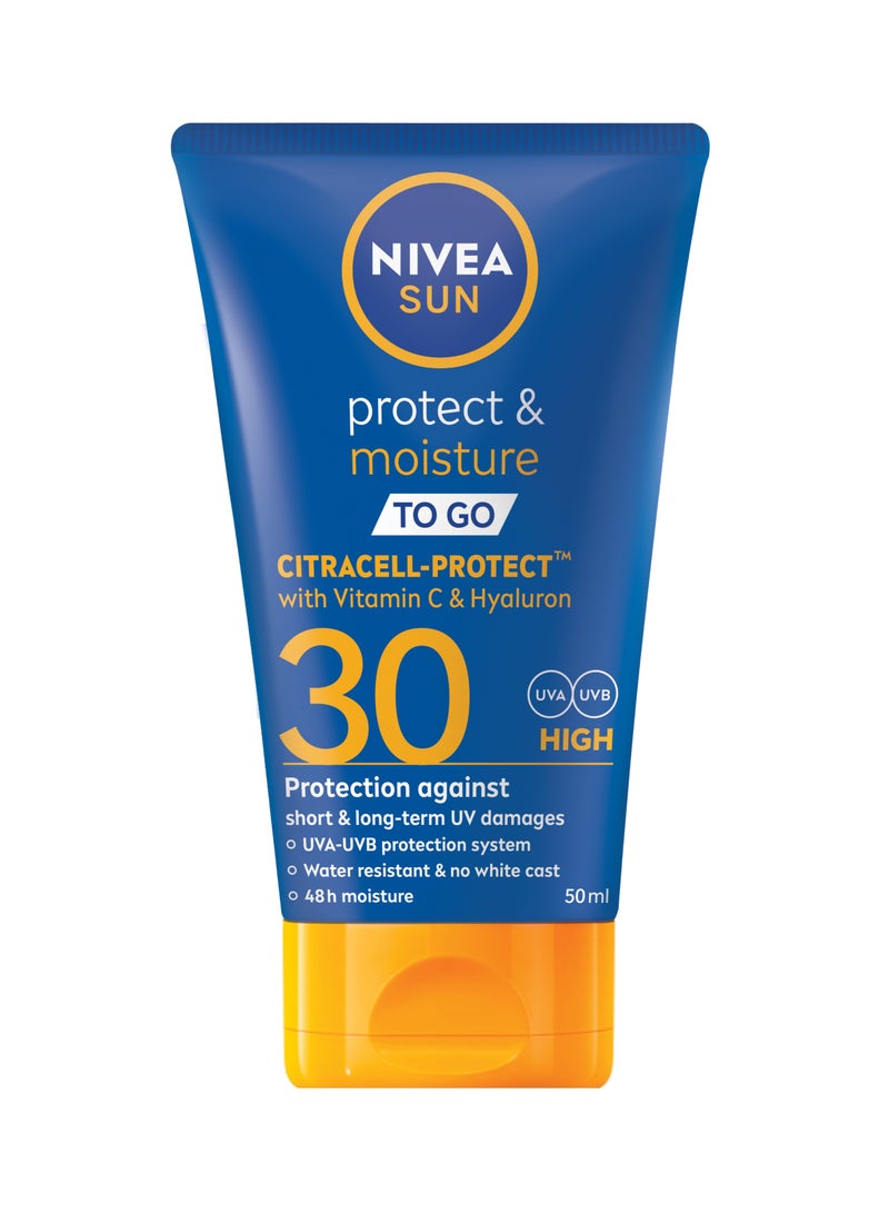 Nivea Sun Protect And Moisture Spf30 To Go Lotion Providing Instant Effective Uva + Uvb Protection 50ml - Image 3