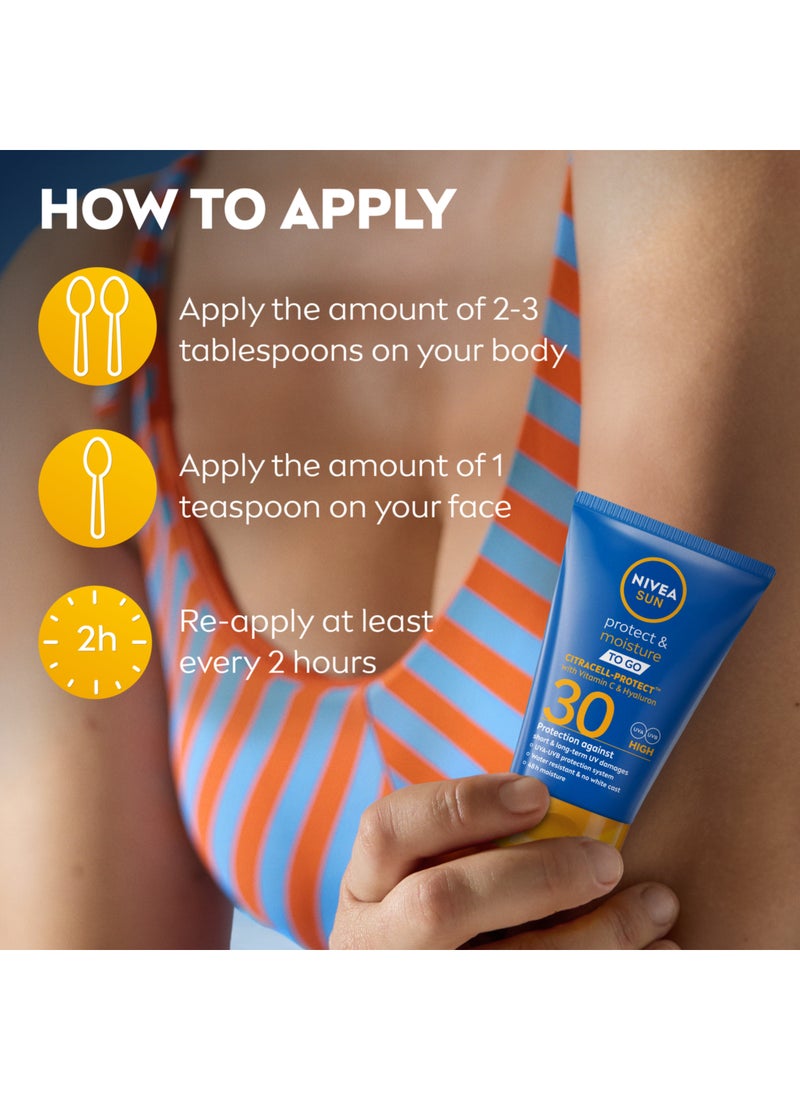 Nivea Sun Protect And Moisture Spf30 To Go Lotion Providing Instant Effective Uva + Uvb Protection 50ml - Image 5