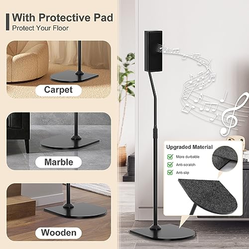 Varghesyla Adjustable Speaker Stand Pair for Bose Built in Cable Management wr Slideconnect Bracket, for UB-20, UFS-20 II, Lifestyle 600, CineMate II, Lifestyle SoundTouch, Acoustimass Series Bose Speaker Stands - Image 5