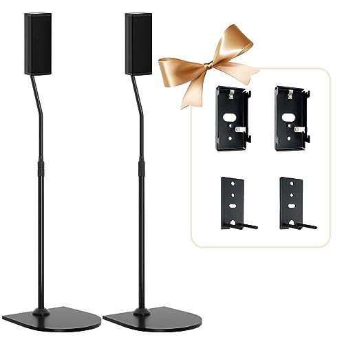 Varghesyla Adjustable Speaker Stand Pair for Bose Built in Cable Management wr Slideconnect Bracket, for UB-20, UFS-20 II, Lifestyle 600, CineMate II, Lifestyle SoundTouch, Acoustimass Series Bose Speaker Stands - Image 1