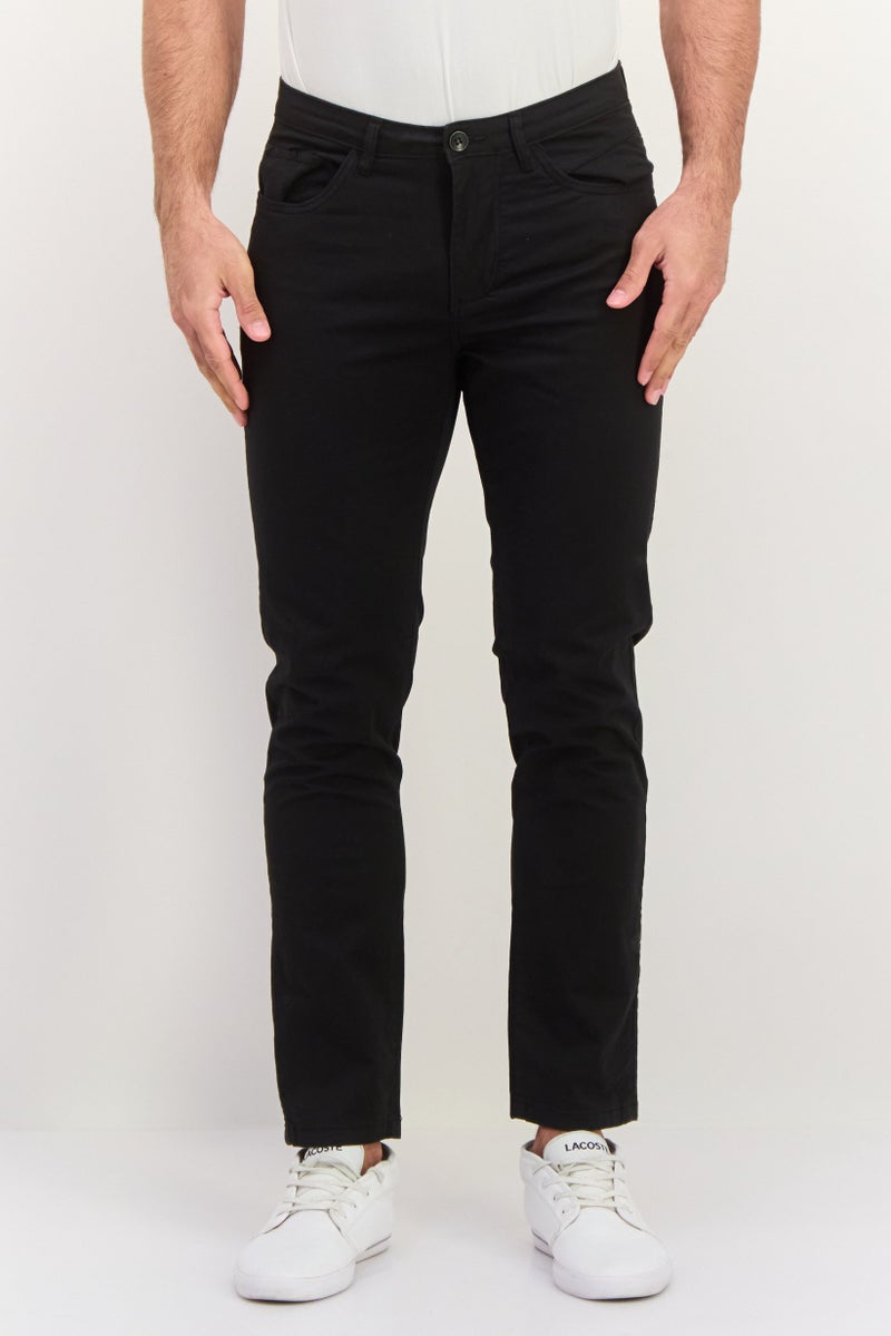 Sorbino بنطلون تشينو رجالي بقصة عادية، أسود - Image 1