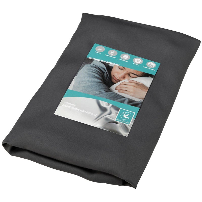 Bamboo Viscose Wedge Pillow Case Cover 24 W x 24 L x 10 H MoistureWicking Cooling and Breathable Wedge Pillow Cover with Zipper